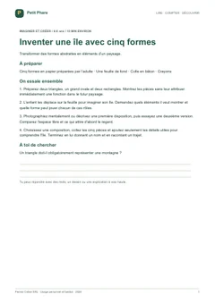 Aperçu réel de la première fiche du carnet créatif